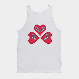 Cute motif of a fish | Small fish in a red heart | White Background | Tank Top